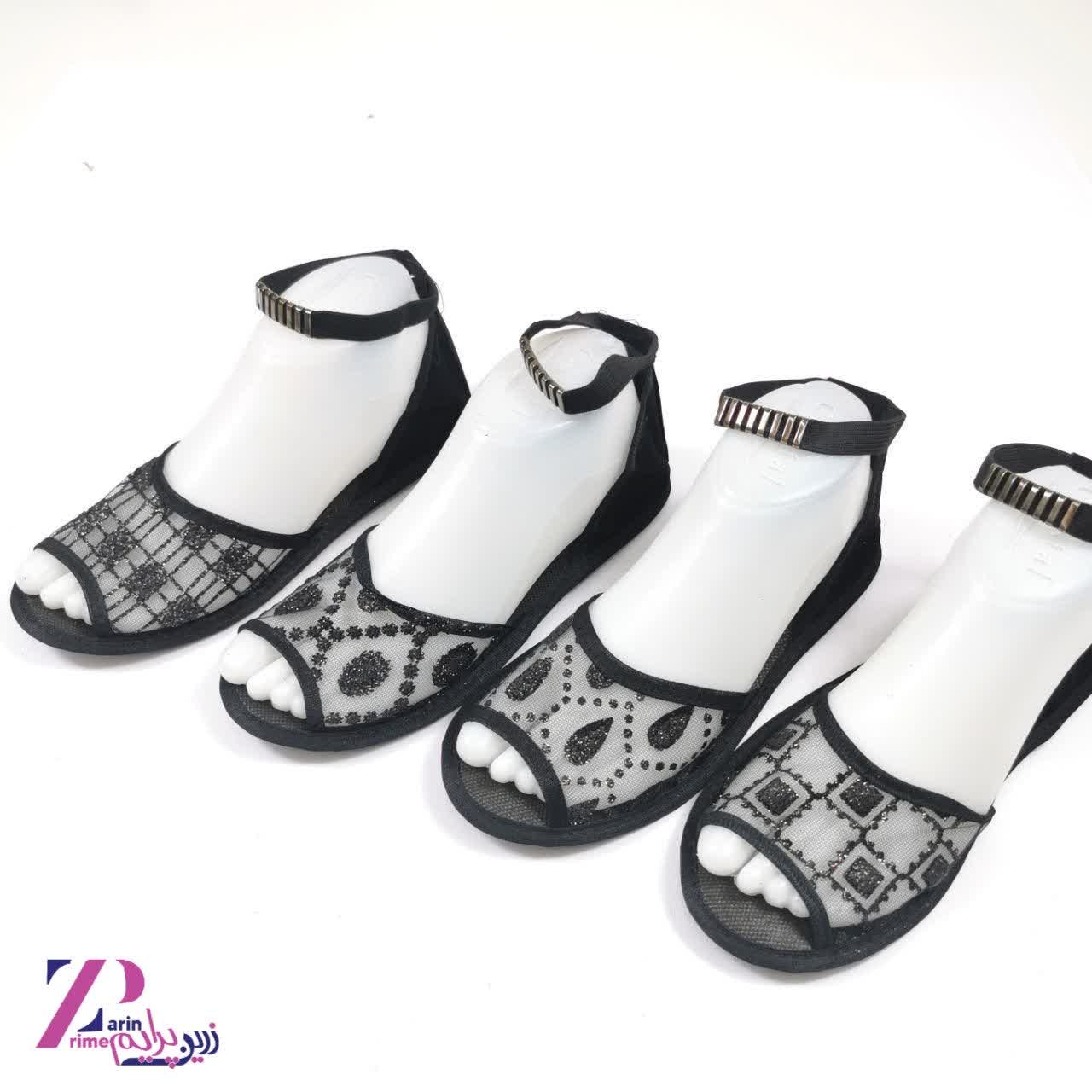 پاپوش زنانه کف چرمی جلوباز (35)